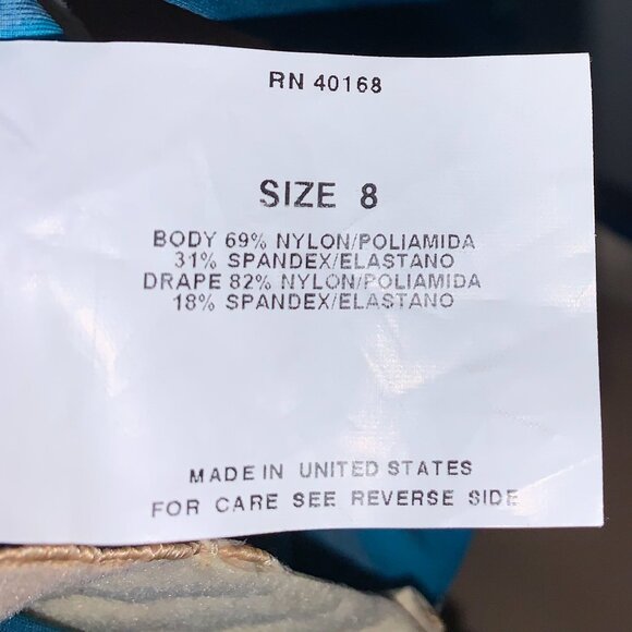 Miraclesuit Women's Draped Tankini Top Size 8 NEW Blue Slimming Vacation USA - Picture 7 of 8